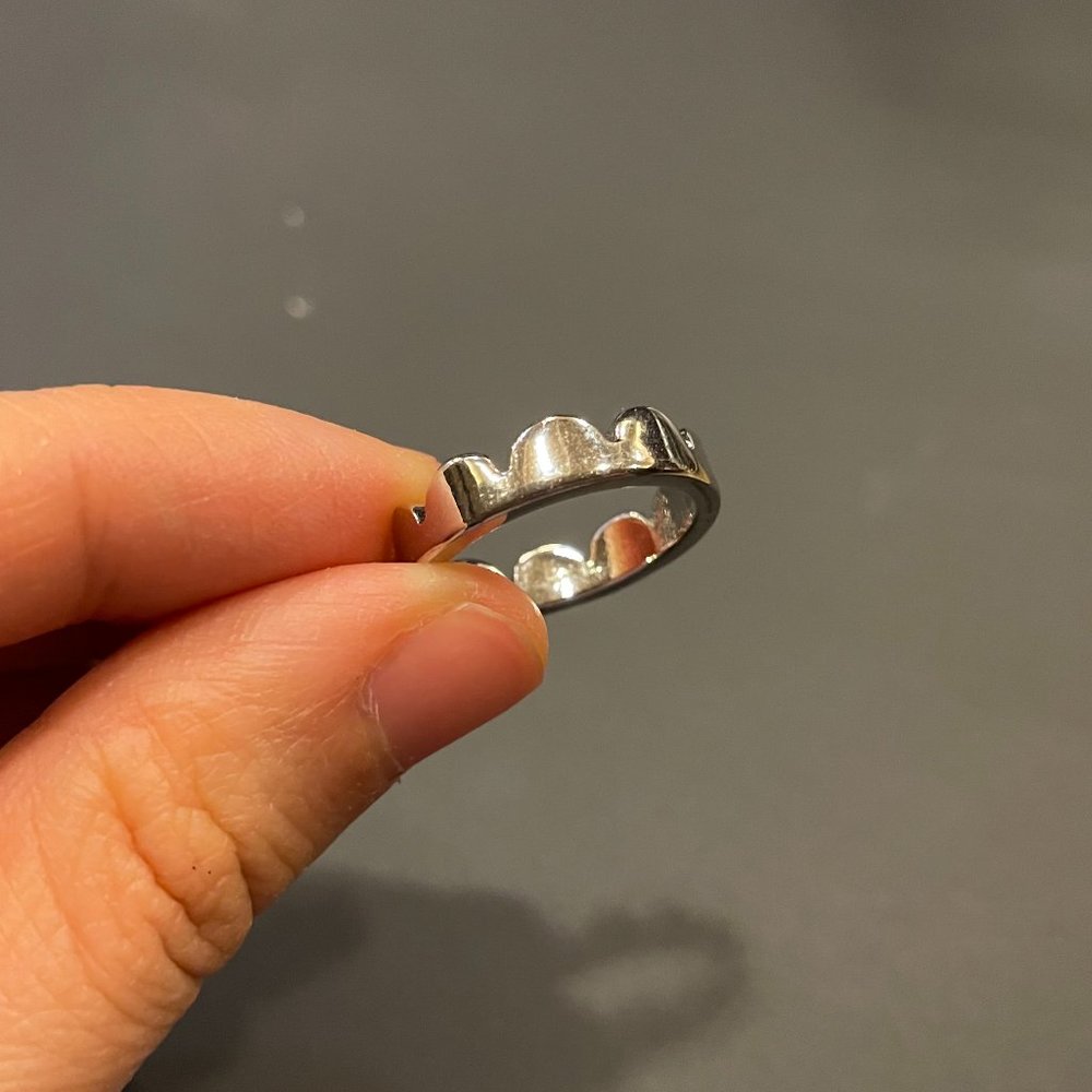 Silver Scallop Ring Size 6
